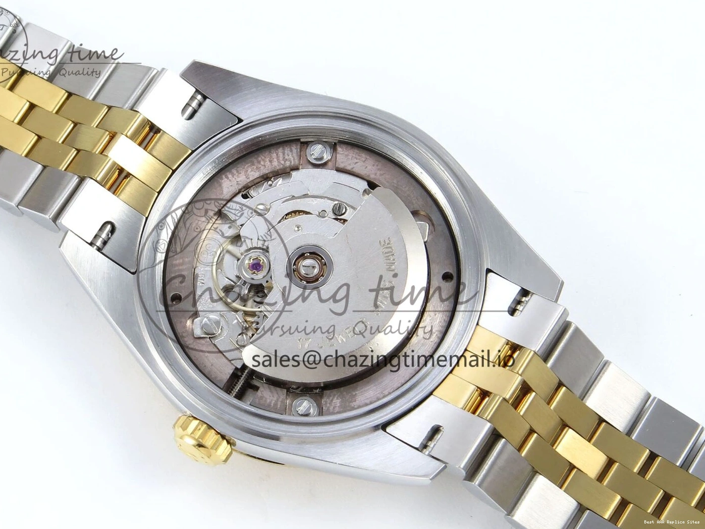 Good Copy Rolex Watches Jubilee Diamonds ETA Roman Dial 278383RBR MoistureWicking ARF SS Bracelet 904L DateJust Best 31 1:1 Bezel on White Edition Steel 407 YG 0108
